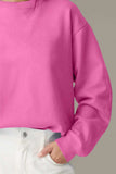 Round Neck Long Sleeve Sweatshirt - Trendsi - Flyclothing LLC