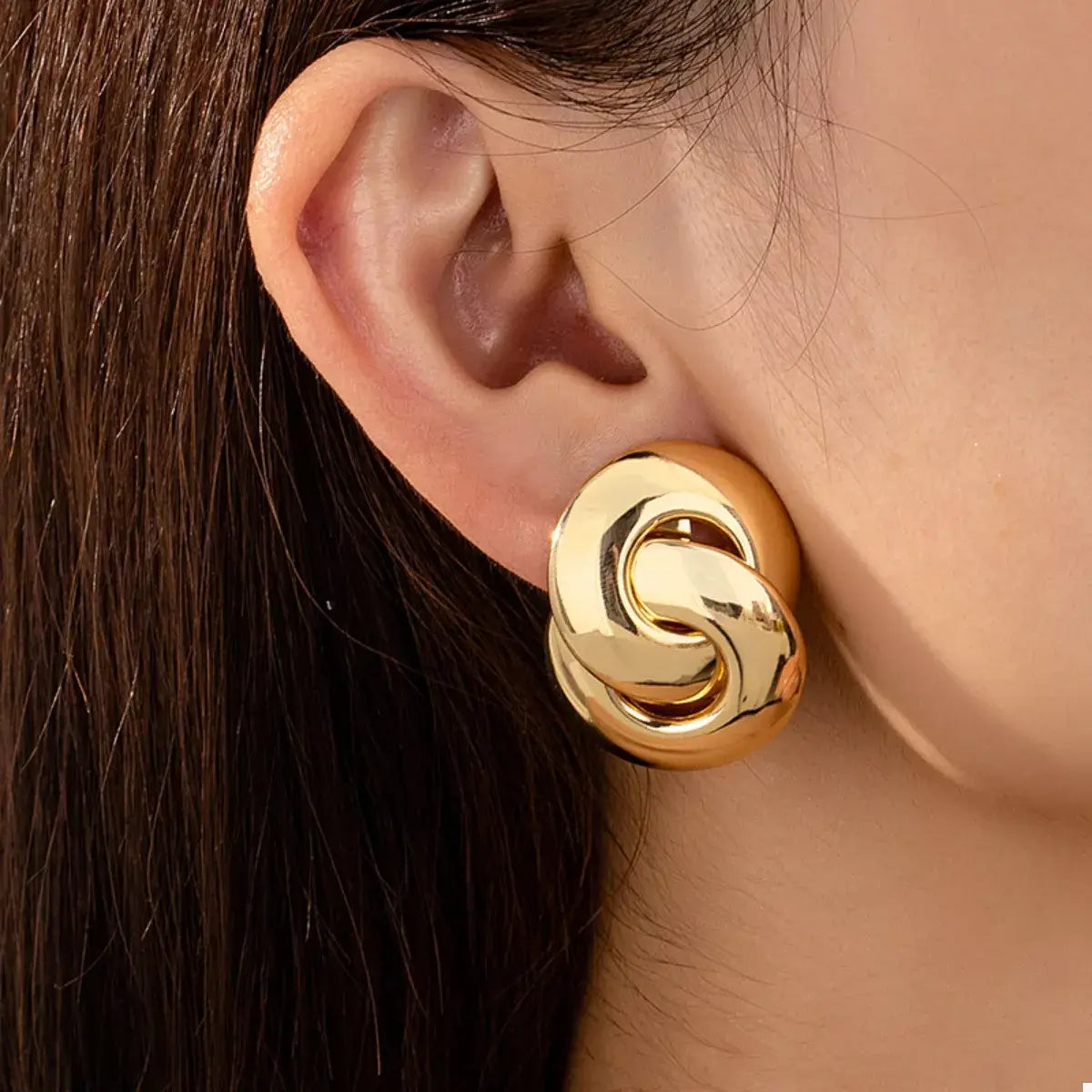 Chunky Knot Stud Earrings - Trendsi - Flyclothing LLC