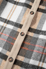 Pocketed Plaid Long Sleeve Mini Shirt Dress - Trendsi - Flyclothing LLC