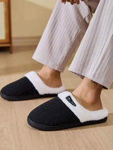 Horn Buckle Furry Texture Flat Slippers - Trendsi - Flyclothing LLC