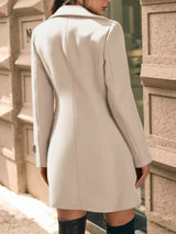Double-Breasted Wool Blend Overcoat - Trendsi - Flyclothing LLC