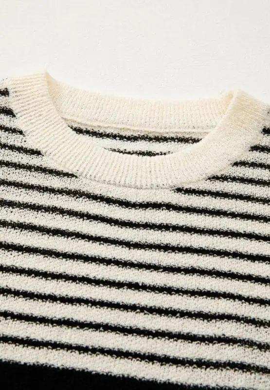 Striped Round Neck Sweater Vest - Trendsi - Flyclothing LLC