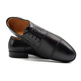25-530-BLK GIOVANNI Italian Calfskin Lace Up, Black Size 10 - Zelli Italia - Flyclothing LLC