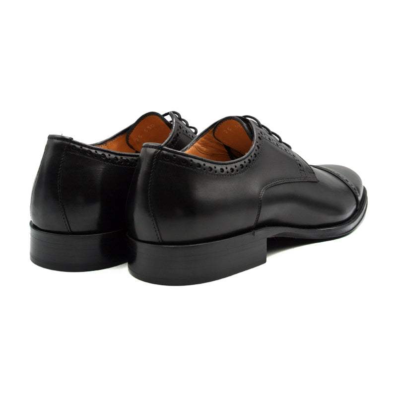25-530-BLK GIOVANNI Italian Calfskin Lace Up, Black Size 10 - Zelli Italia - Flyclothing LLC