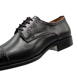25-530-BLK GIOVANNI Italian Calfskin Lace Up, Black Size 10 - Zelli Italia - Flyclothing LLC
