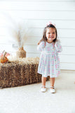 Pumpkin Picnic 3/4 Sleeve Ruffle Twirl Dress - Mila & Rose ® - Flyclothing LLC