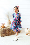 Vintage Garden 3/4 Sleeve Ruffle Twirl Dress - Mila & Rose ® - Flyclothing LLC