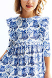 Southern Belle 3/4 Sleeve Ruffle Twirl Dress - Mila & Rose ® - Flyclothing LLC