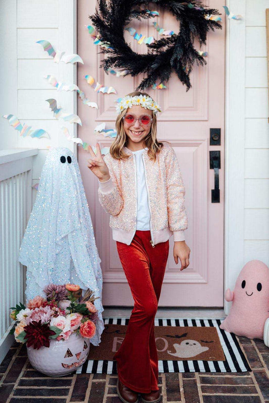 Peach Sequin Jacket - Mila & Rose ® - Flyclothing LLC