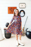 Haunted Garden 3/4 Sleeve Pocket Twirl Dress - Mila & Rose ® - Flyclothing LLC