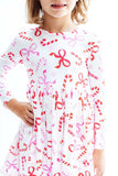 Candy Cane Lane L/S Pocket Twirl Dress - Mila & Rose ® - Flyclothing LLC