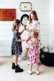 Skeleton Web 3/4 Sleeve Pocket Twirl Dress - Mila & Rose ® - Flyclothing LLC