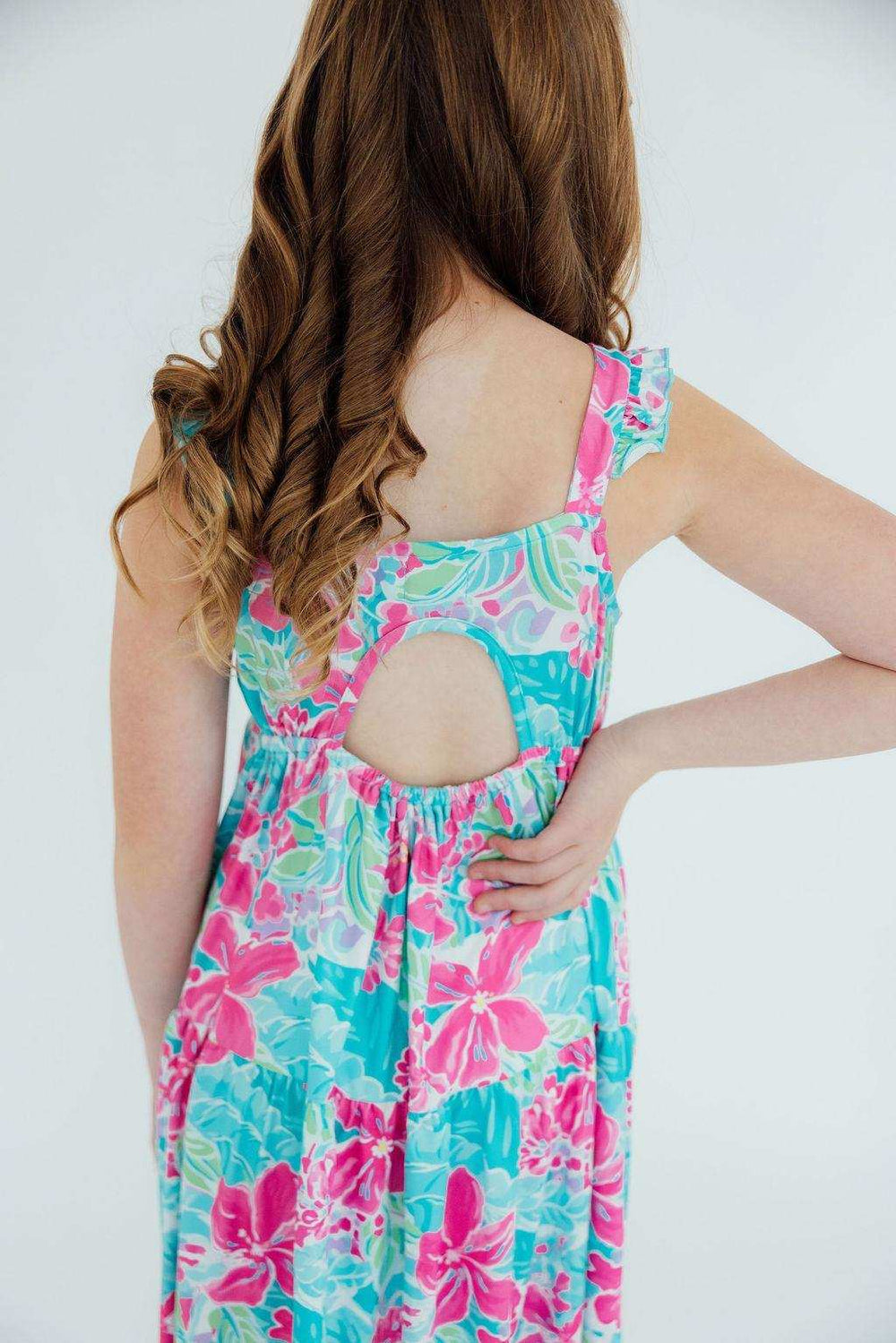 Tropical Punch Ruffle Maxi Dress - Mila & Rose ® - Flyclothing LLC