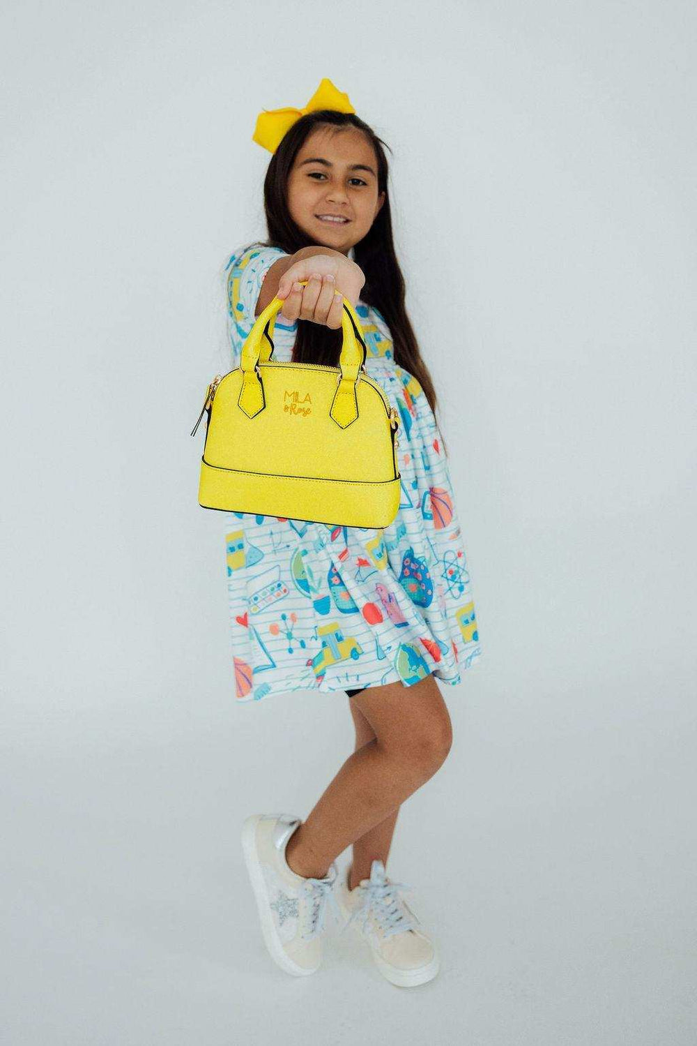 Neon Yellow Glitter Girl's Crossbody Purse - Mila & Rose ® - Flyclothing LLC