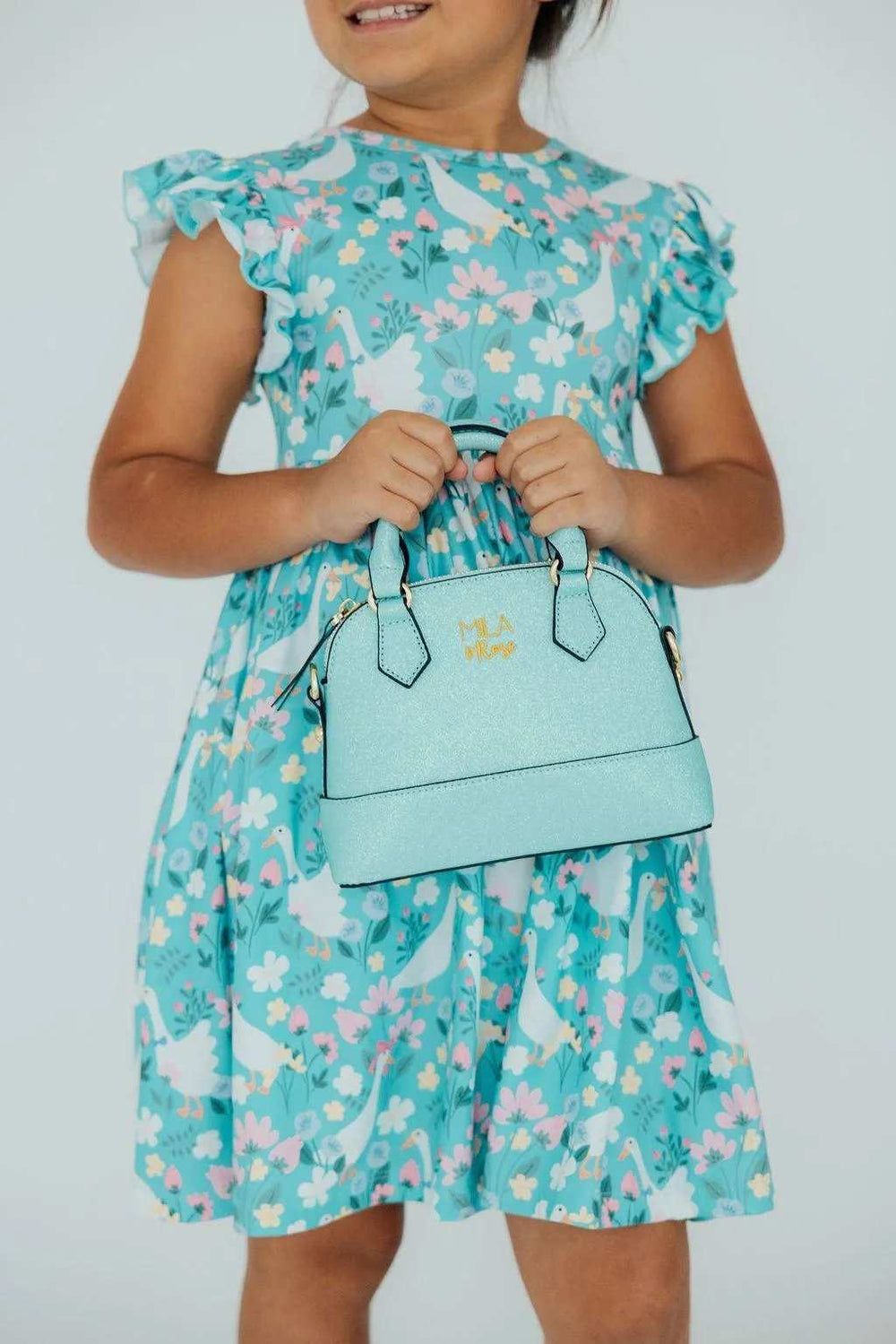 Aqua Glitter Girl's Crossbody Purse - Mila & Rose ® - Flyclothing LLC