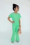 Seafoam Green Scrunchy Bells - Mila & Rose ®