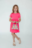 Neon Pink S/S Pocket Twirl Dress - Mila & Rose ®