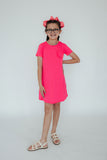 Neon Pink T-Shirt Dress - Mila & Rose ®