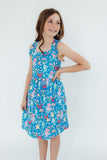 Jellyfish Jamboree Ruffle Cross Back Dress