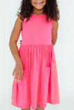 Neon Pink Tank Pocket Twirl Dress - Mila & Rose ®