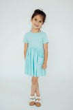 Aqua S/S Pocket Twirl Dress - Mila & Rose ®