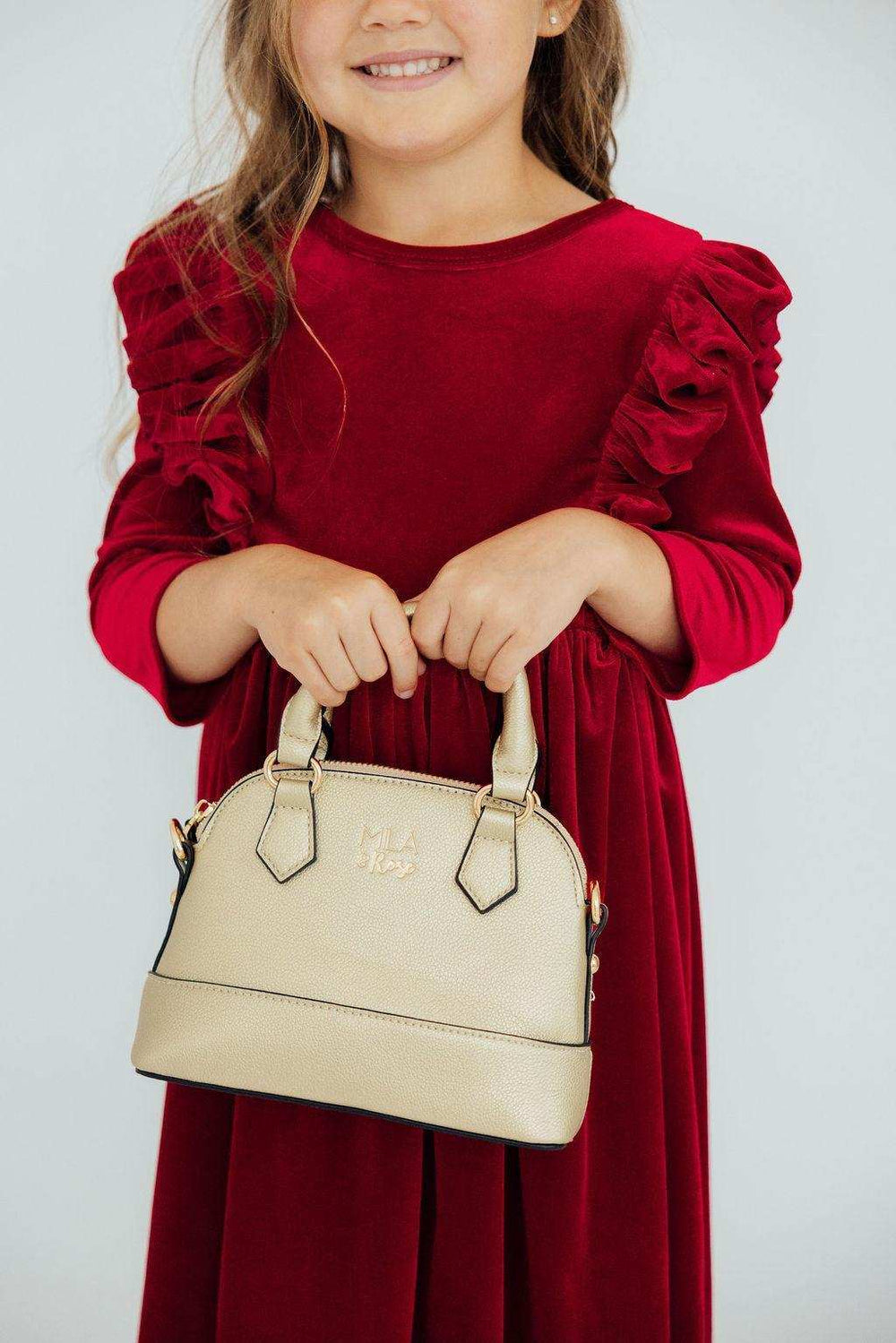 Gold Metallic Girl's Crossbody Purse - Mila & Rose ® - Flyclothing LLC