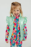 Mint Iridescent Puffer Vest