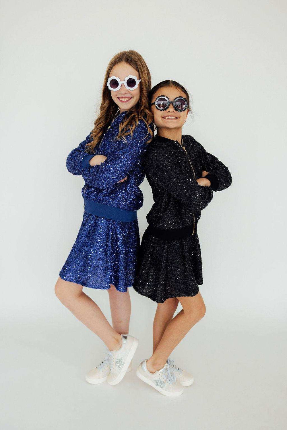 Royal Blue Sequin Twirl Skort - Mila & Rose ® - Flyclothing LLC