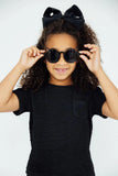Black Scrunchy Pocket Tee - Mila & Rose ®