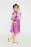 Carnation Pink Velvet Ruffle Twirl Dress - Mila & Rose ®