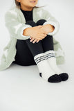 Coconut/Black Sporty Cozy Socks - Mila & Rose ®