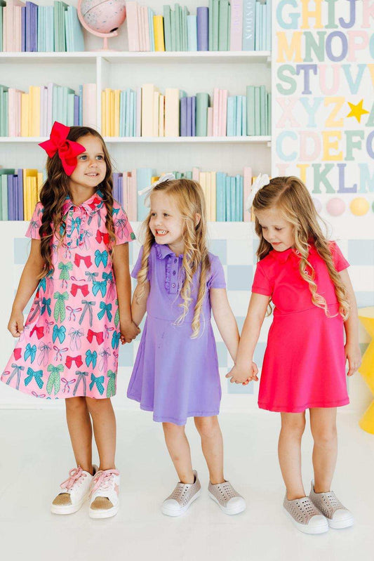 Periwinkle S/S Polo Dress - Mila & Rose ® - Flyclothing LLC