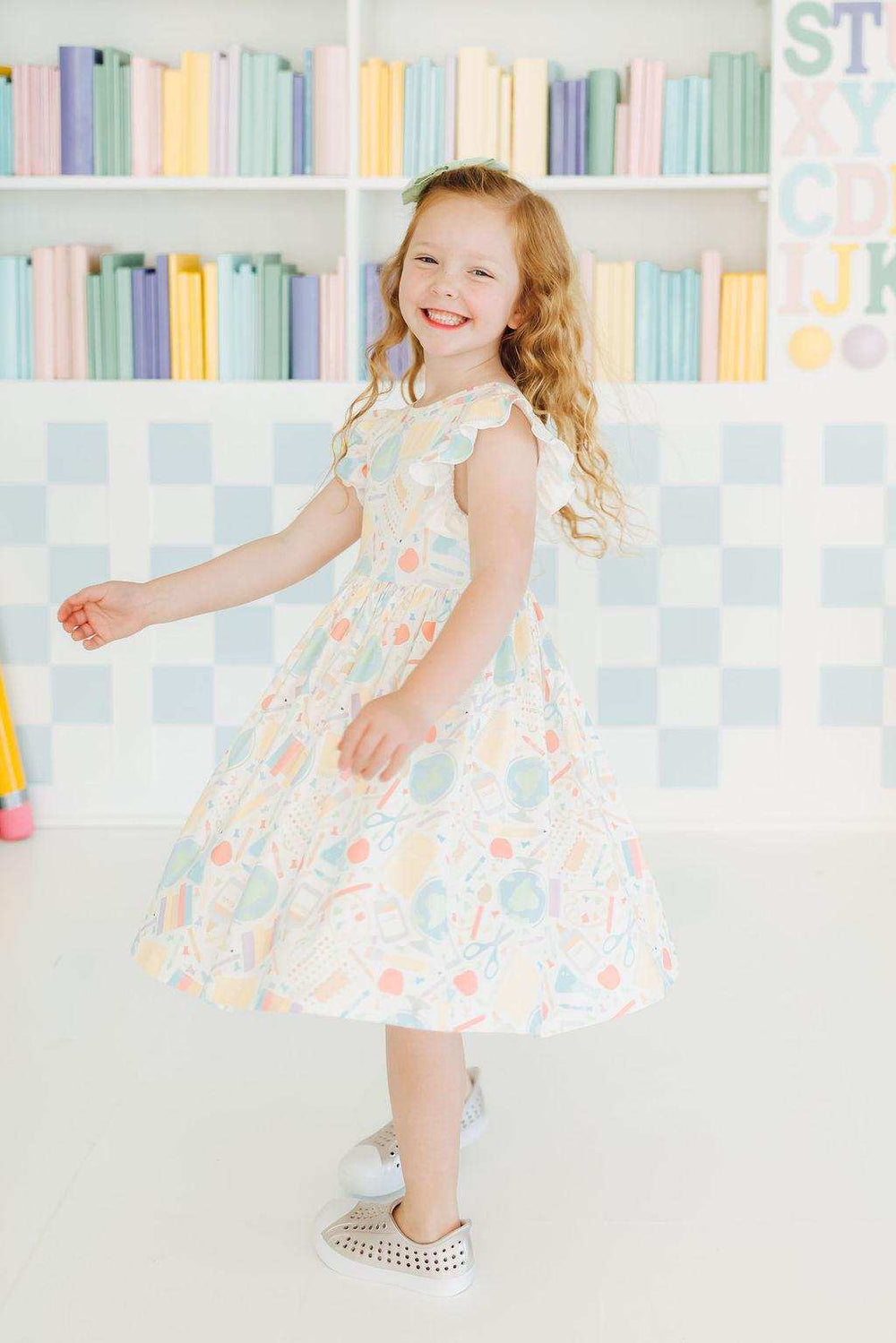 Campus Cutie Flutter Sleeve Twirl Dress - Mila & Rose ® - Flyclothing LLC