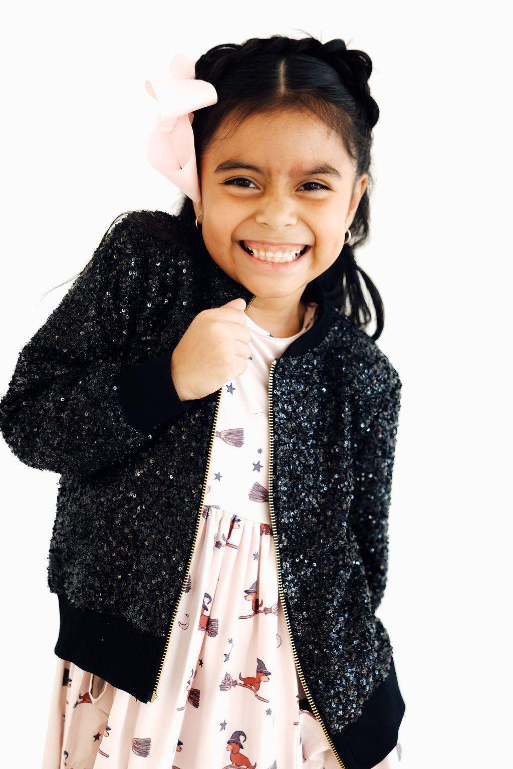 Black Sequin Jacket - Mila & Rose ® - Flyclothing LLC