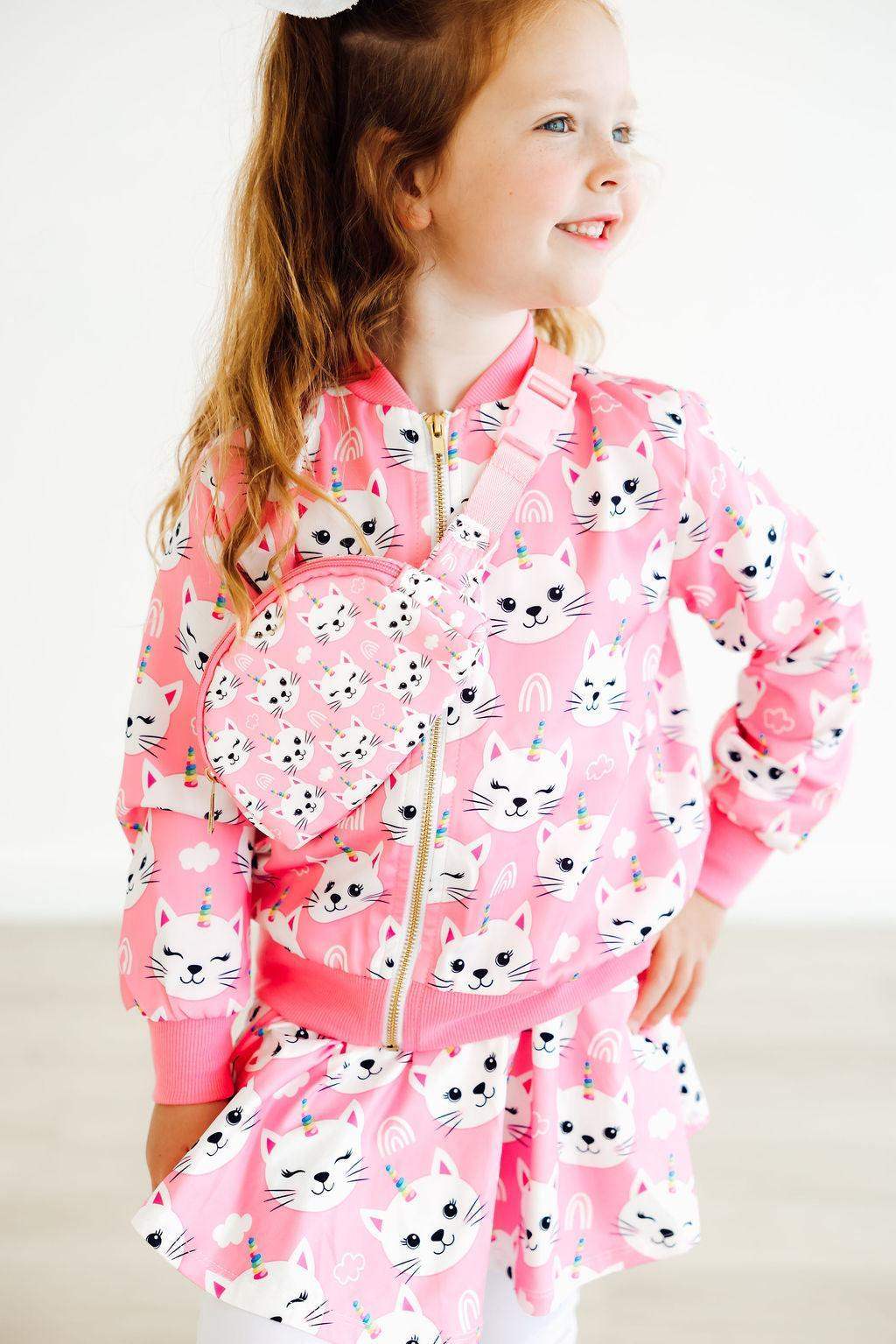 Unicorn Kitties Satin Jacket - Mila & Rose ® - Flyclothing LLC