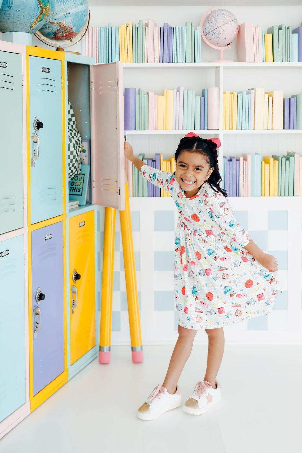 Smarty Pants 3/4 Sleeve Pocket Twirl Dress - Mila & Rose ® - Flyclothing LLC