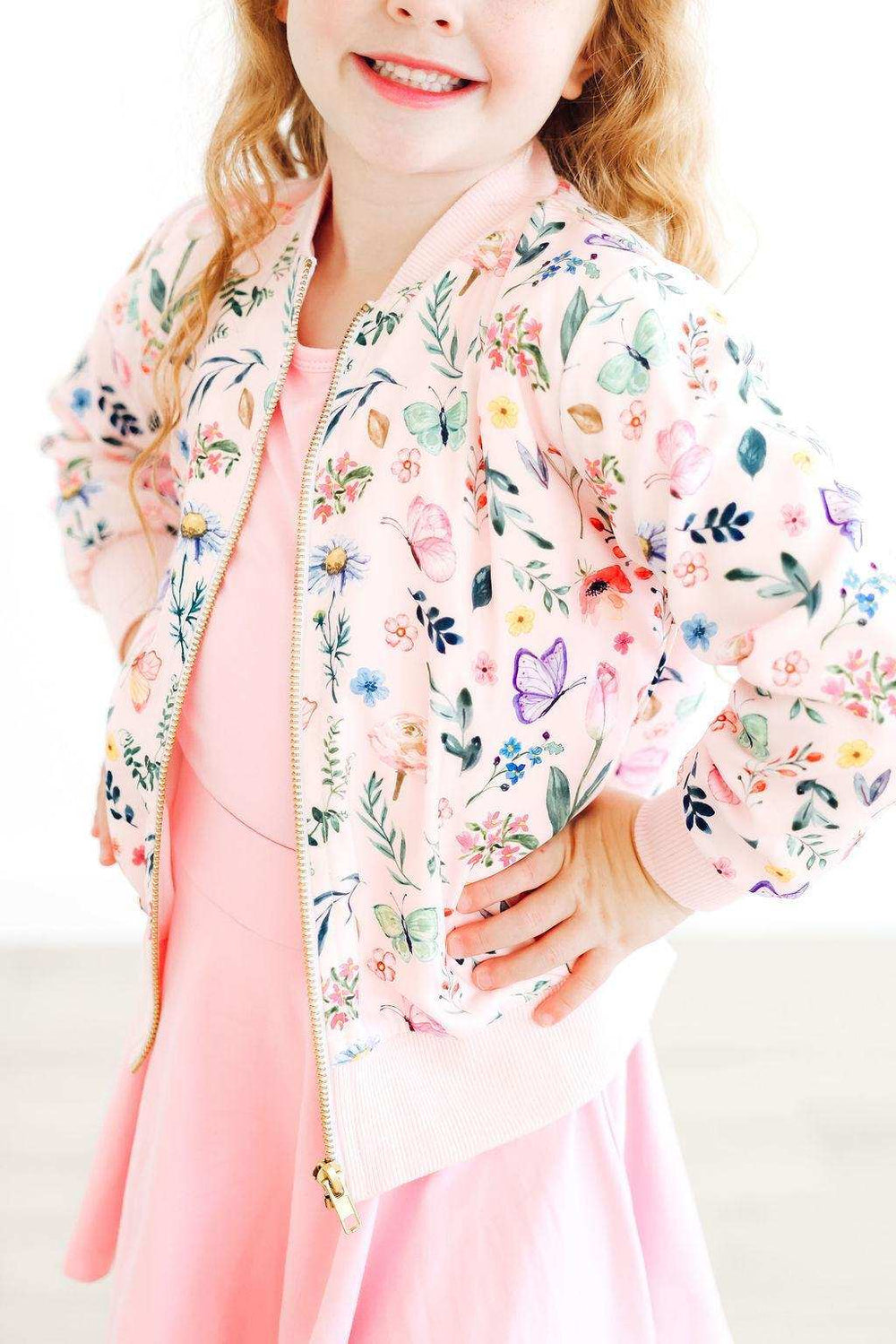 Butterfly Meadows Satin Jacket - Mila & Rose ® - Flyclothing LLC