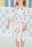 Out of this World 3/4 Sleeve Pocket Twirl Dress - Mila & Rose ® - Flyclothing LLC