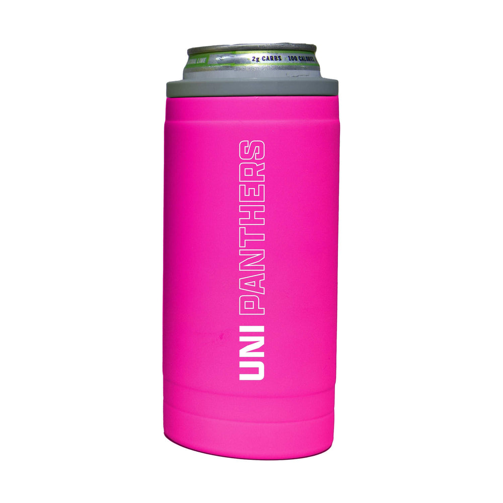 Northern Iowa 12oz Electric Stacked Soft Touch Slim Coolie - Logo Brands - Flyclothing LLC