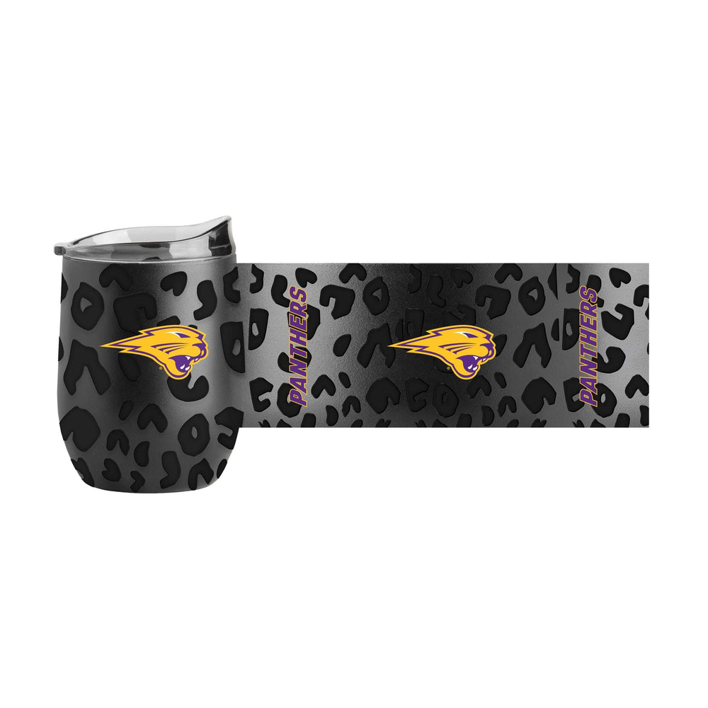 Northern Iowa Leopard 16oz Black Powdercoat Curved Beverage - Logo Brands - Flyclothing LLC