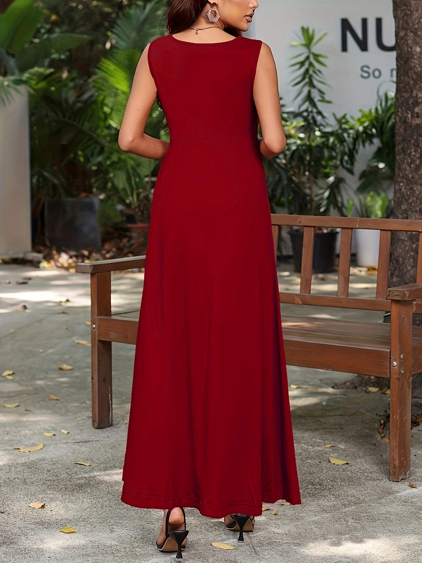 Sleeveless Flowy Maxi Dress - Trendsi - Flyclothing LLC