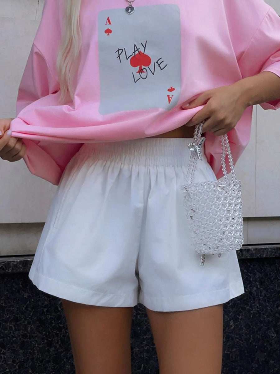 Graphic Round Neck Half Sleeve T-Shirt - Trendsi - Flyclothing LLC