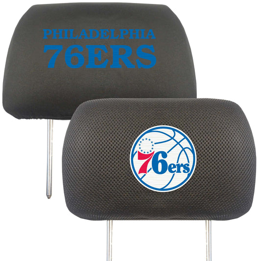 Philadelphia 76ers Embroidered Head Rest Cover Set - 2 Pieces - Philadelphia 76ers