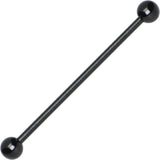 14G Black Plated Titanium Industrial Barbell Earring