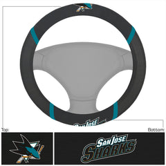 San Jose Sharks Embroidered Steering Wheel Cover - San Jose Sharks
