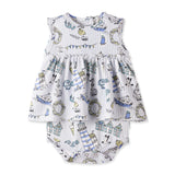 Seashore Skirted Bodysuit – Bamboo Baby Girl One-Piece - Tesa Babe - Flyclothing LLC