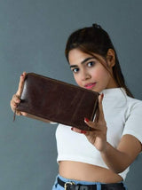 Blair Women's Wallet- Cocoa Brown - Classy Leather Bags - Flyclothing LLC