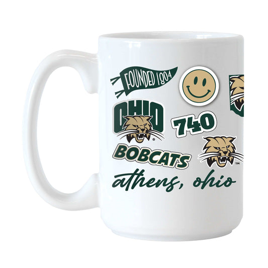 Ohio Bobcats 15oz Native Sublimated Mug - Logo Brands - Flyclothing LLC
