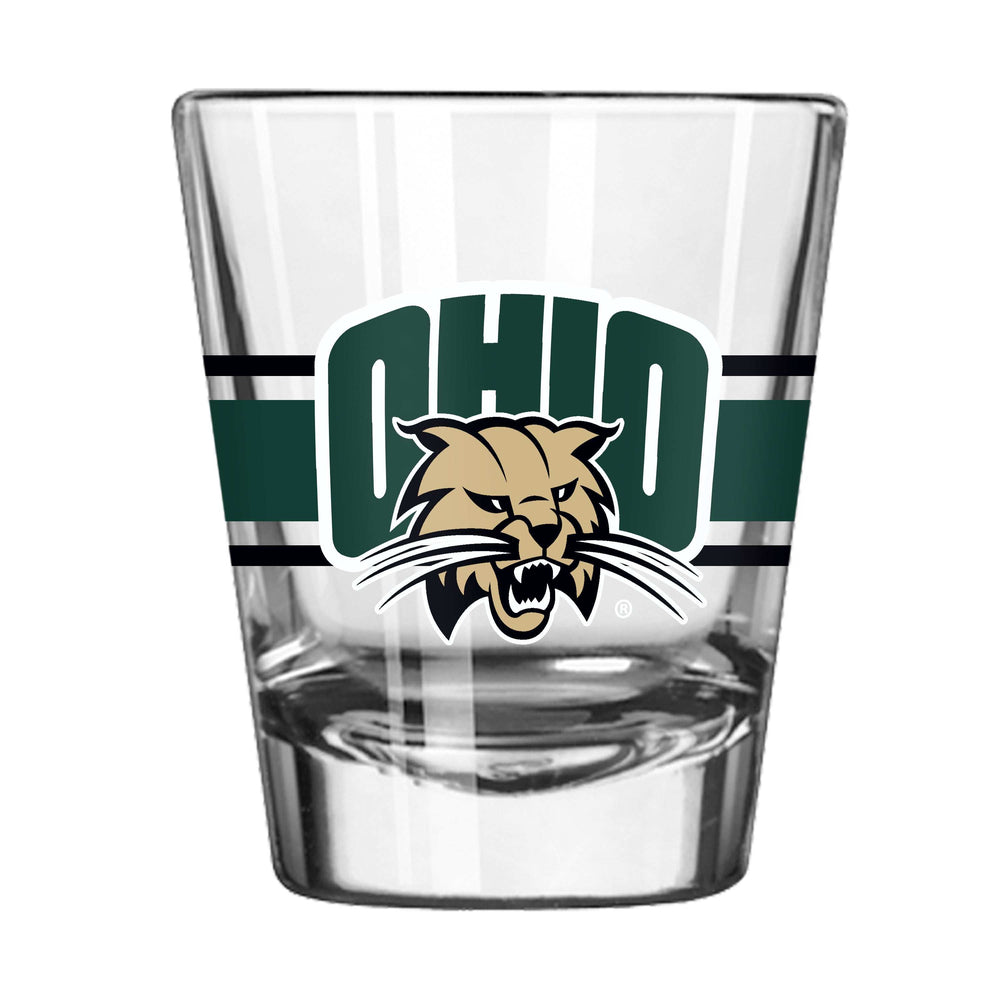 Ohio Bobcats 2oz Stripe Shot Glass - Logo Brands - Flyclothing LLC