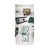 Ohio Bobcats 12oz Native Powdercoat SlimCan Coolie - Logo Brands - Flyclothing LLC